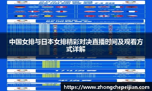 中国女排与日本女排精彩对决直播时间及观看方式详解